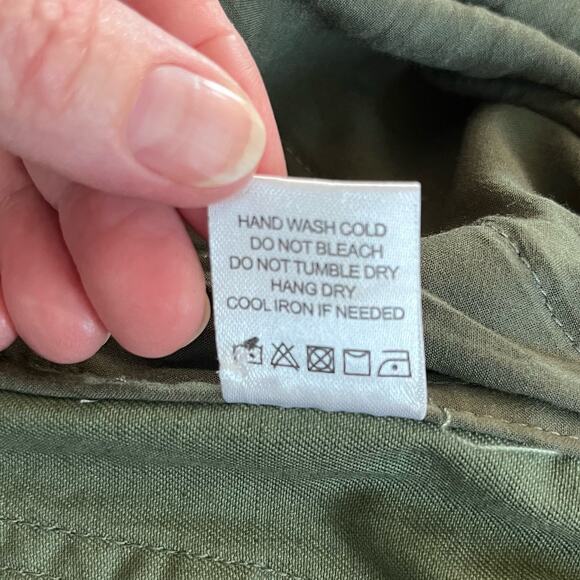 Tularosa Green Long Sleeve Zip Front Collared Utilitarian Jumpsuit XS/Small - Picture 16 of 16